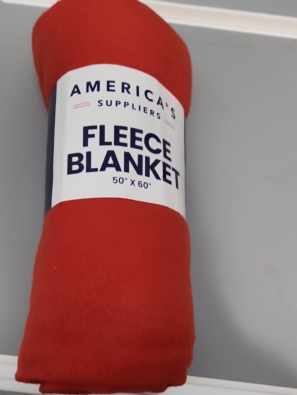 Red Fleece Blanket - Cozy 50" x 60" Throw
